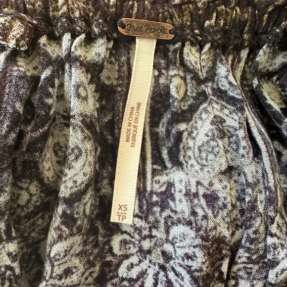 Free People So Divine Off The Shoulder Romper Midnight XS - Picture 9 of 9